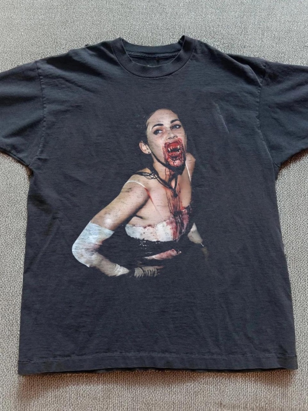 Black Graphic Horror Print Men’s T-Shirt